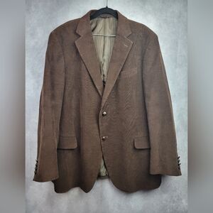 Dockers Corduroy Sport Coat Blazer Mens 46 R‎ Brown 2 Button